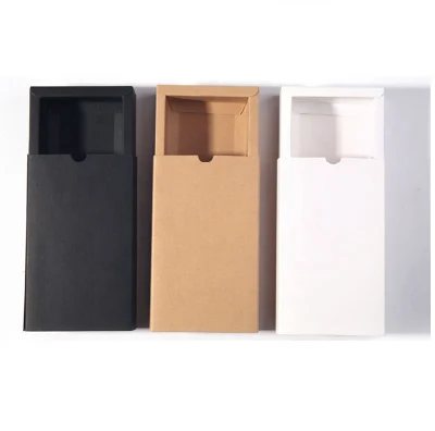 Boîte d'emballage de boîte-cadeau de papier de style de glissière de tiroir de produits de nouvelle popularité