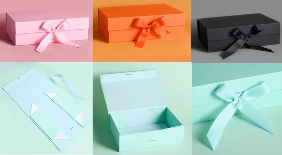 Chine Boîte d'emballage de cadeau en papier magnétique de vêtements de maquillage de cosmétiques de carton pliable personnalisé de montre boîte d'emballage de cadeau de festival de fête de mariage