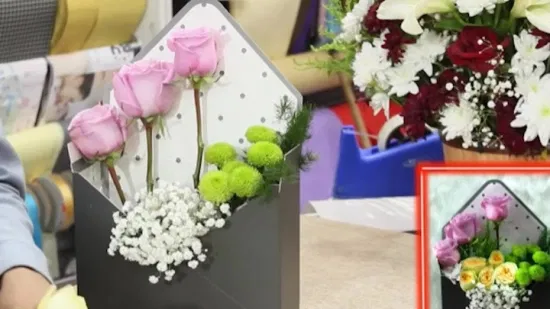 Nouvelle boîte d'emballage de fleurs en carton enveloppe pour fleuristes